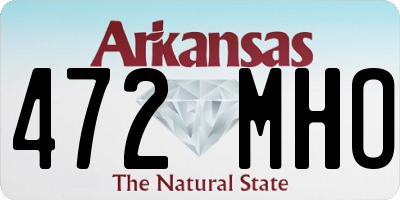 AR license plate 472MHO
