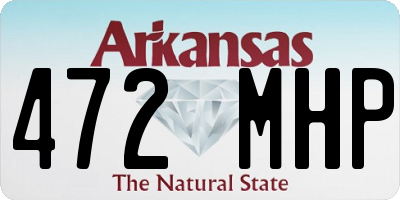 AR license plate 472MHP
