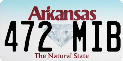 AR license plate 472MIB