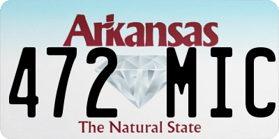 AR license plate 472MIC