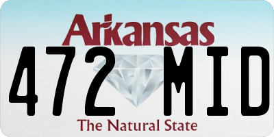 AR license plate 472MID