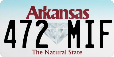 AR license plate 472MIF