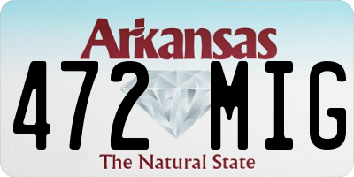 AR license plate 472MIG
