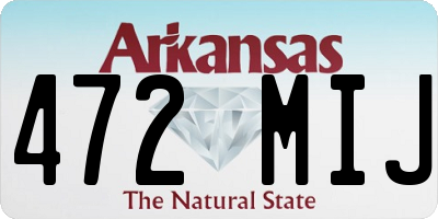 AR license plate 472MIJ