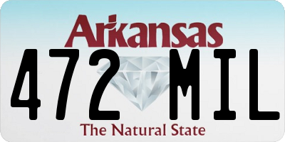 AR license plate 472MIL