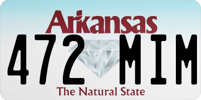AR license plate 472MIM