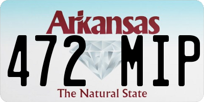AR license plate 472MIP