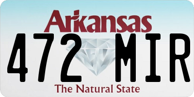 AR license plate 472MIR