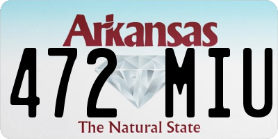 AR license plate 472MIU