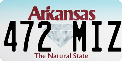 AR license plate 472MIZ