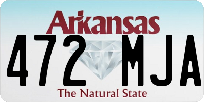 AR license plate 472MJA