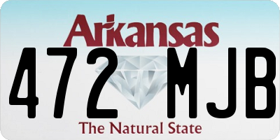 AR license plate 472MJB