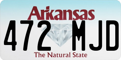 AR license plate 472MJD
