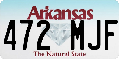 AR license plate 472MJF