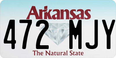 AR license plate 472MJY