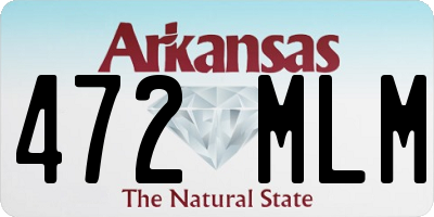 AR license plate 472MLM