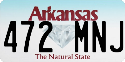 AR license plate 472MNJ