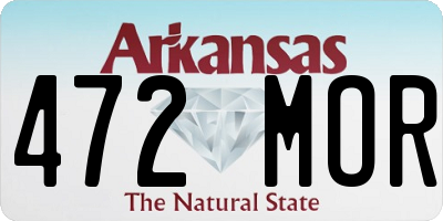 AR license plate 472MOR