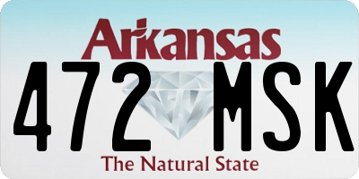 AR license plate 472MSK
