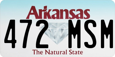 AR license plate 472MSM