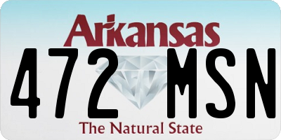 AR license plate 472MSN