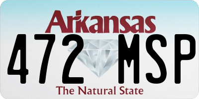 AR license plate 472MSP