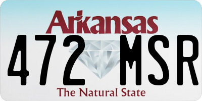 AR license plate 472MSR