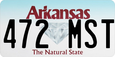 AR license plate 472MST