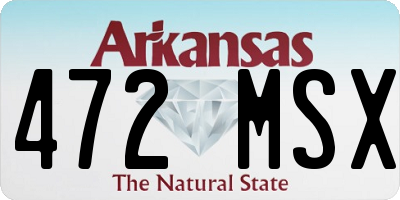 AR license plate 472MSX