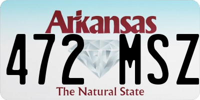 AR license plate 472MSZ