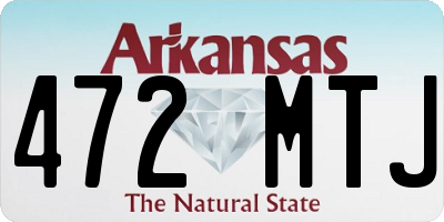 AR license plate 472MTJ