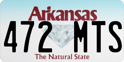 AR license plate 472MTS