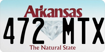 AR license plate 472MTX
