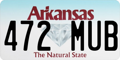 AR license plate 472MUB