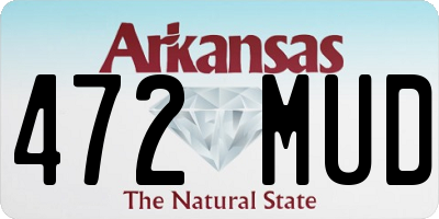 AR license plate 472MUD