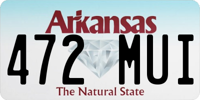AR license plate 472MUI
