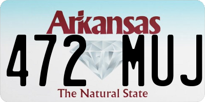 AR license plate 472MUJ