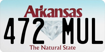 AR license plate 472MUL