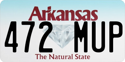 AR license plate 472MUP