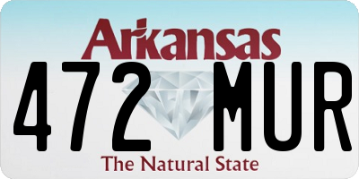AR license plate 472MUR