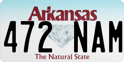 AR license plate 472NAM