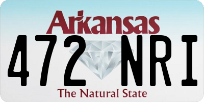 AR license plate 472NRI