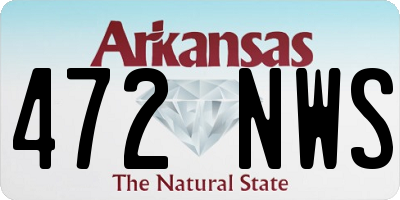 AR license plate 472NWS