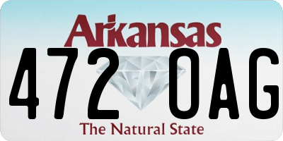 AR license plate 472OAG