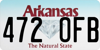 AR license plate 472OFB