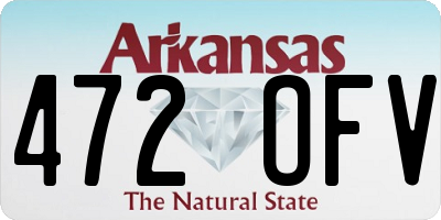 AR license plate 472OFV
