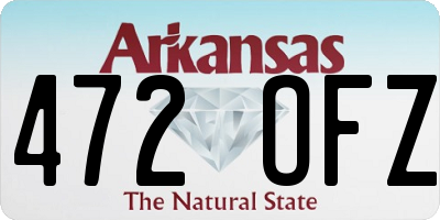 AR license plate 472OFZ