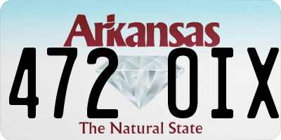 AR license plate 472OIX
