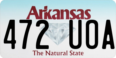 AR license plate 472UOA