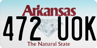 AR license plate 472UOK